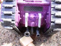 One of the exhaust pipes was missing, so I made a new one from a bit of sprue and some washers. Probably should have replaced the other too.