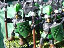 Closeup on halberdiers.