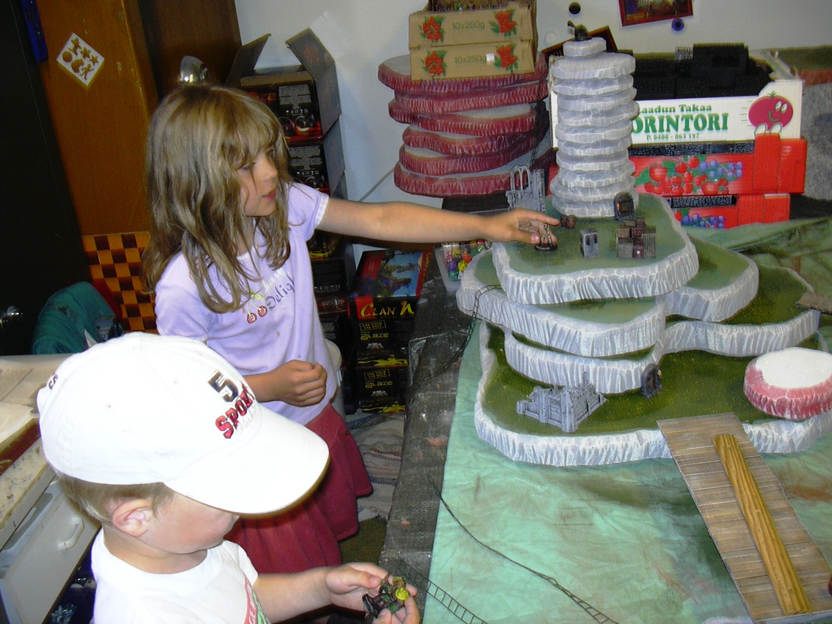 Saara and Niilo playing