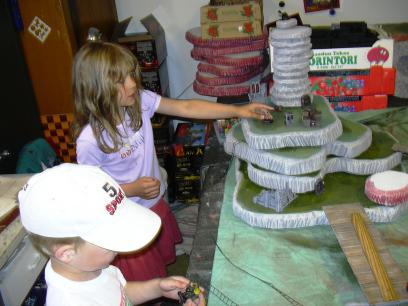 Saara and Niilo playing