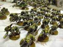 Termagaunts. I don't really like the look of the fleshborer, but I got a bunch of figures that were already assembled with it.