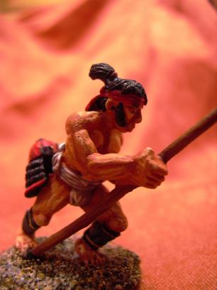 This model is done entirely in official Foundry colors, but on a white undercoat rather than black. Black does work better with this style.