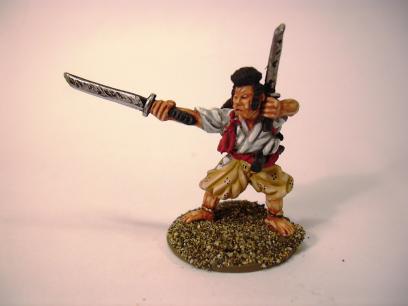 Samurai with two swords