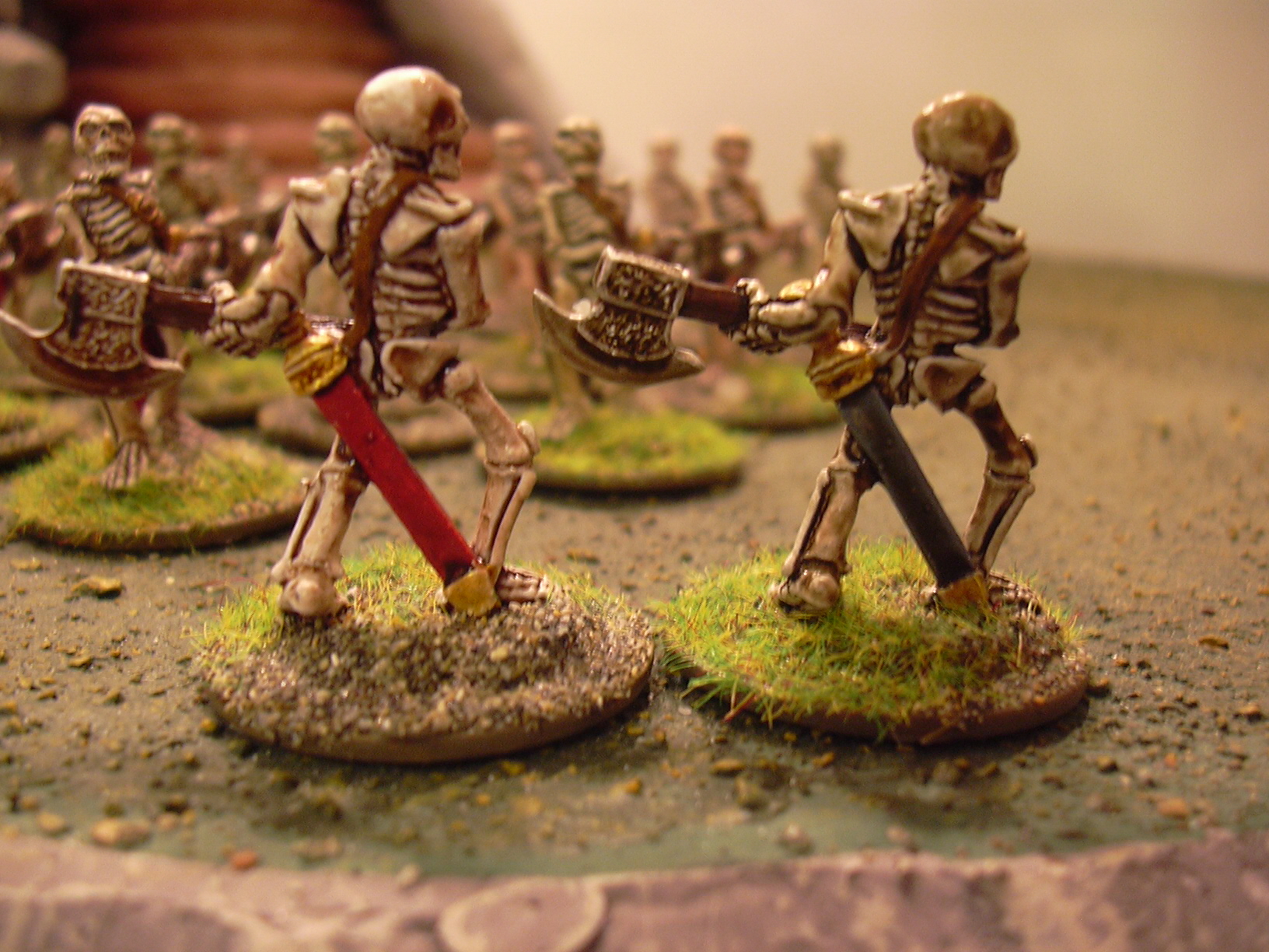 Skeletons back to back