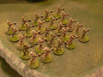 These are the ten cent skeletons I bought a year or two back. This is also an experiment in dipping.