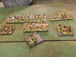 The second infantry division featuring fanatics backed up by three regular warbands and a couple of skirmishers.