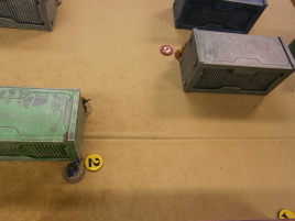 Lanes of fire being laid out.