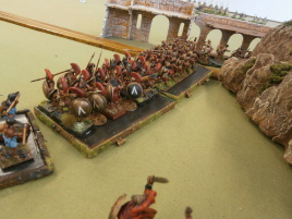 Spartans are read to receive the onslought.