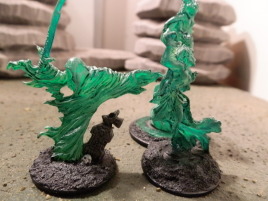 I painted the gravestone normally. No real problems with that.