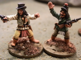 Closeup on two warriors.