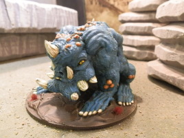 I'm not sure how he actually eats. 