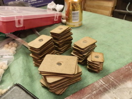 Prepping bases.