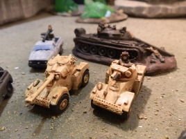 Panhard armored cars. They managed to stuff a 90mm cannon into this dinky little thing!