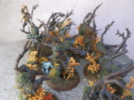 The bodies are Conquest crossbowmen, extra bits spare parts from GW Dryad kit.