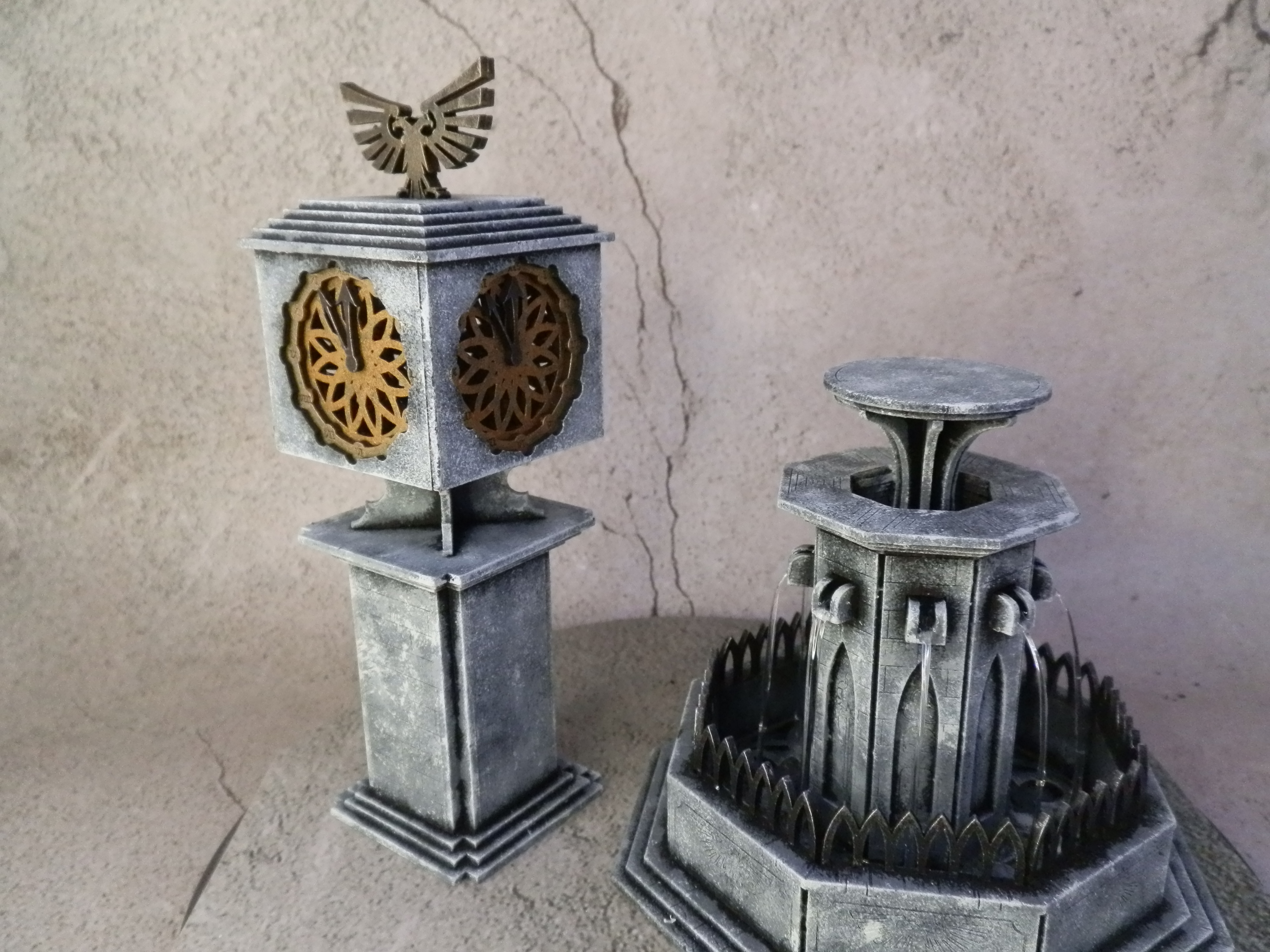 The fountain and the clock