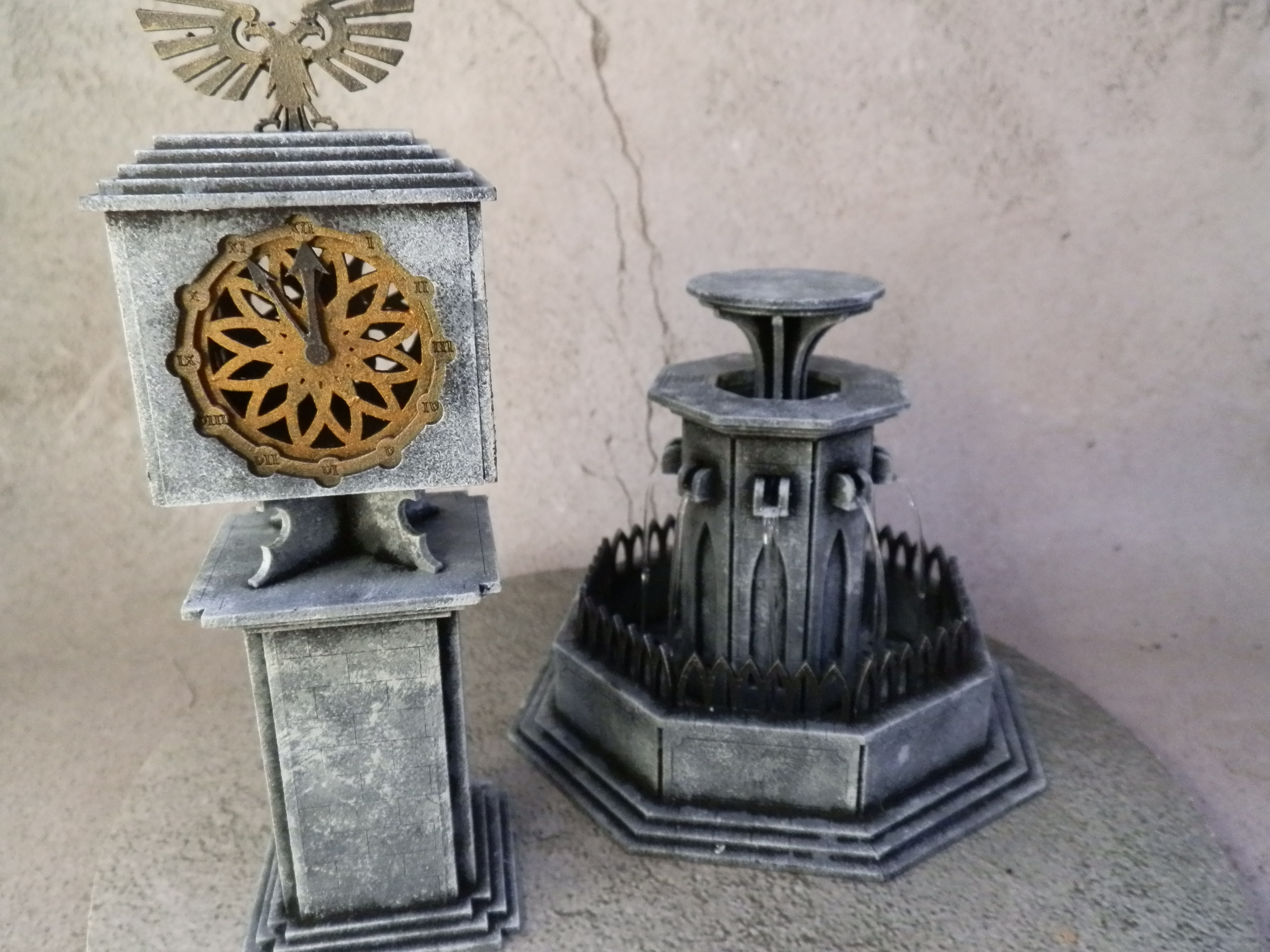 The fountain and the clock