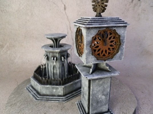 The fountain and the clock