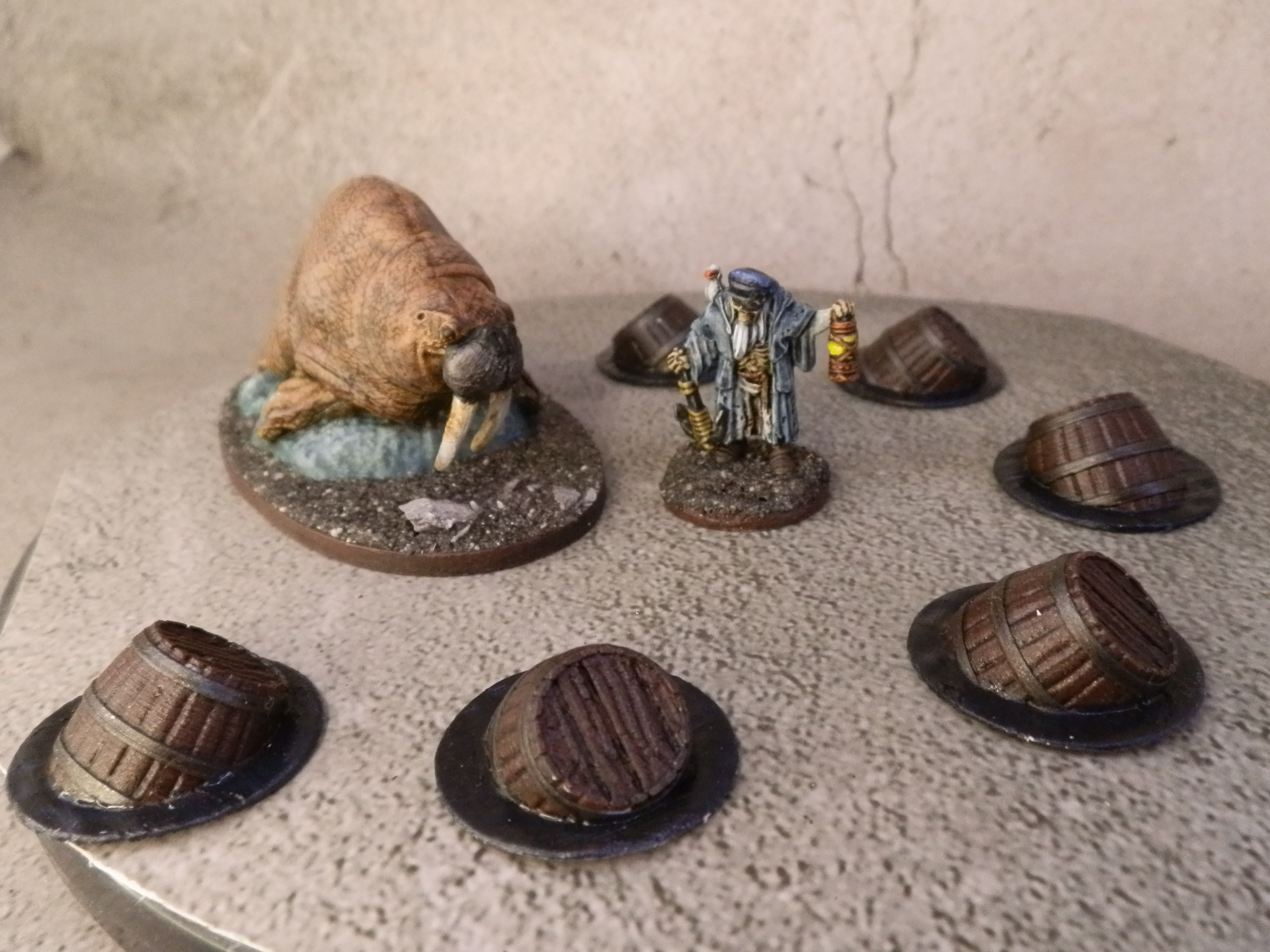 Lighthouse keeper and walrus