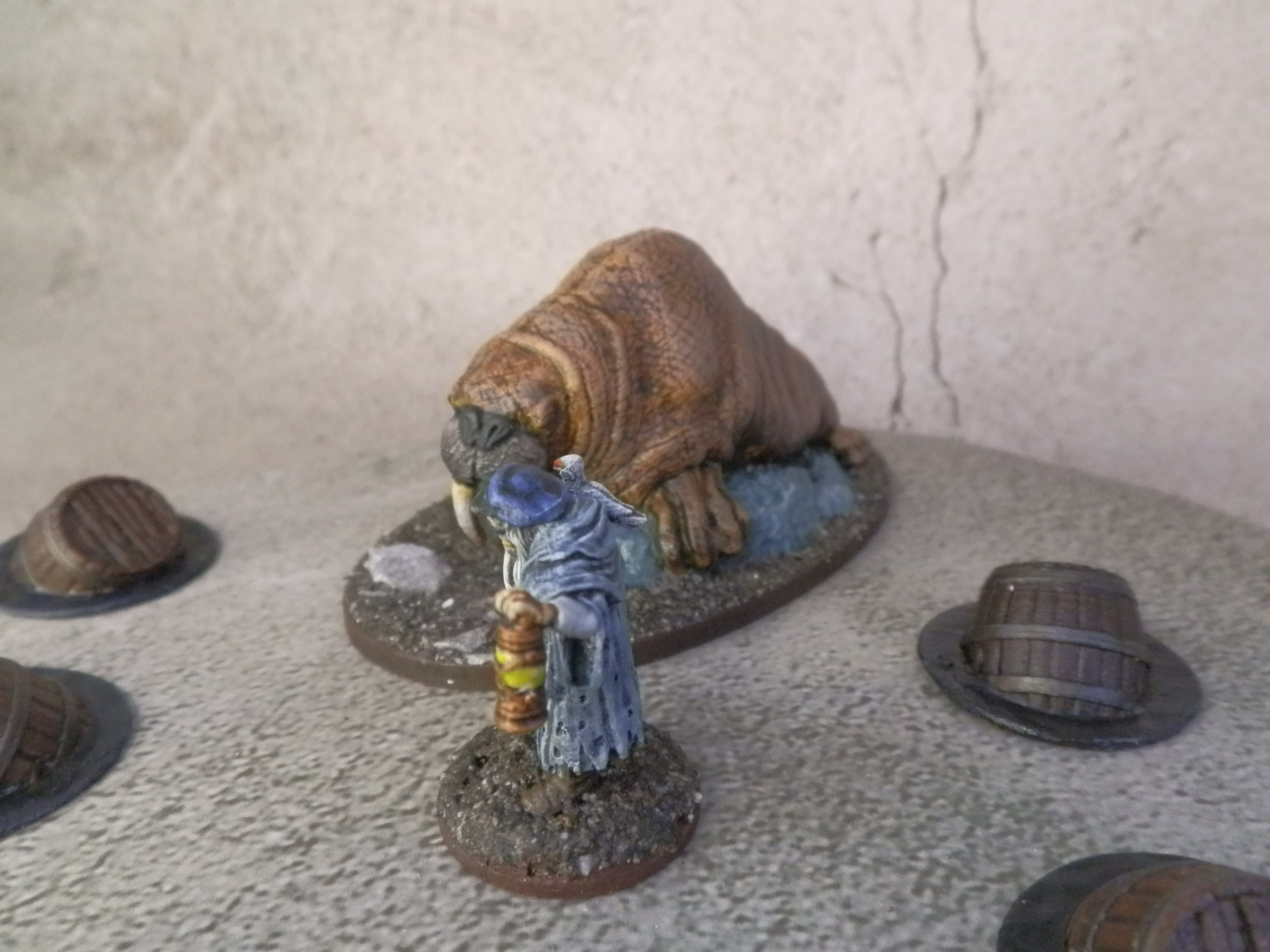 Lighthouse keeper and walrus