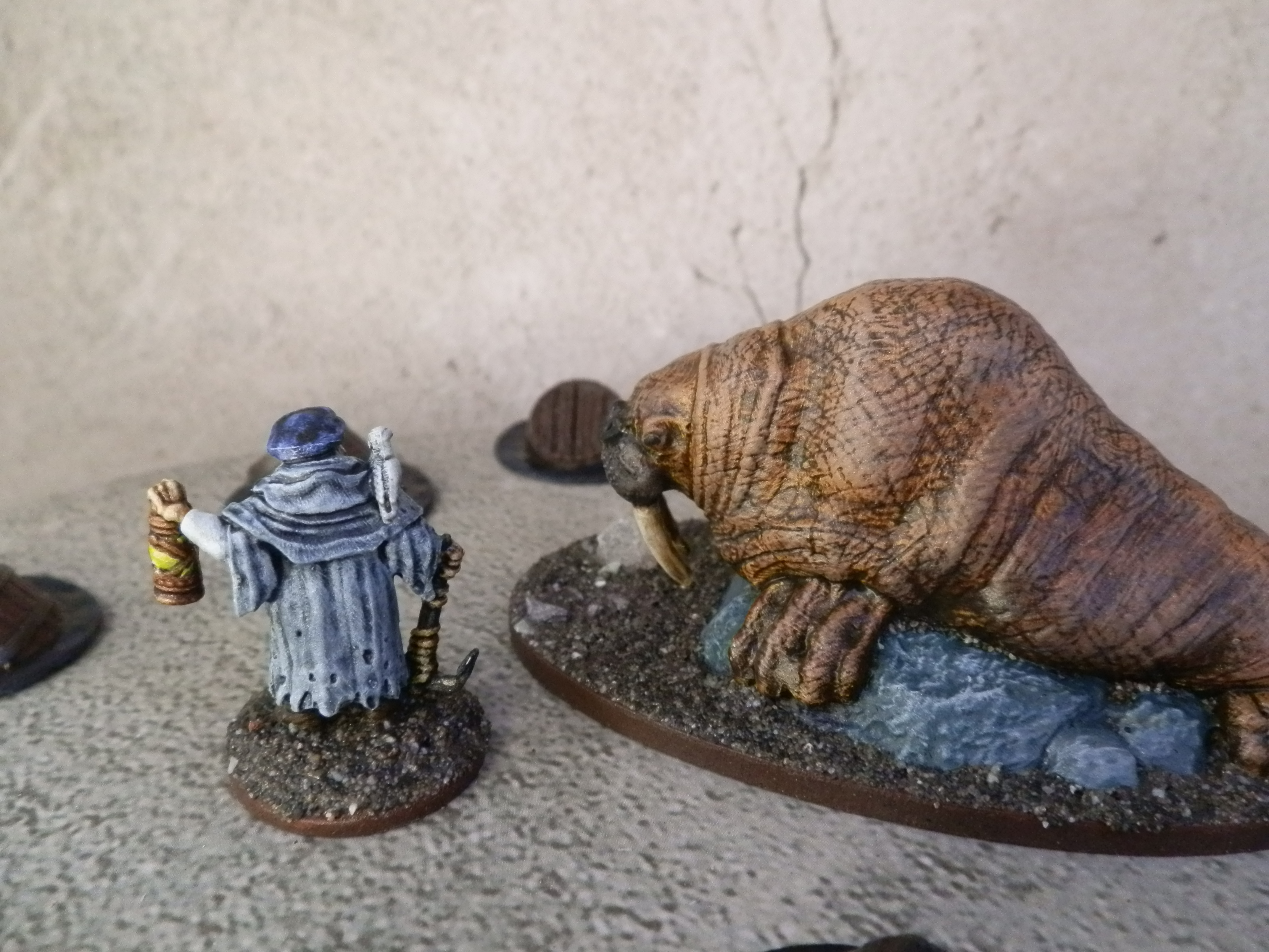 Lighthouse keeper and walrus