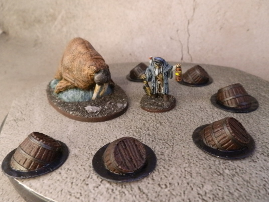 Lighthouse keeper and walrus