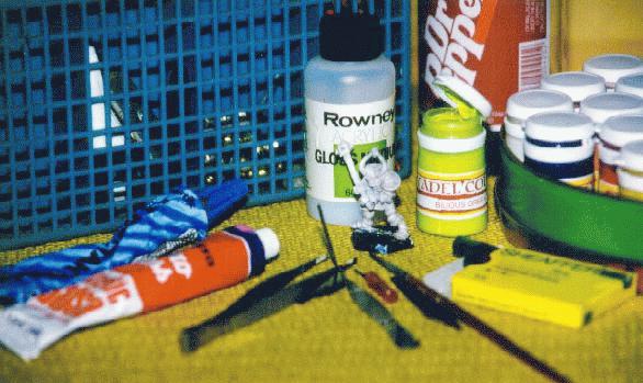 I actually did these pictures as an art project in high school. 

So this is not a filler shot, it really is meant to display the equipment.

Spot Hidden: Where's the source of painting inspiration?