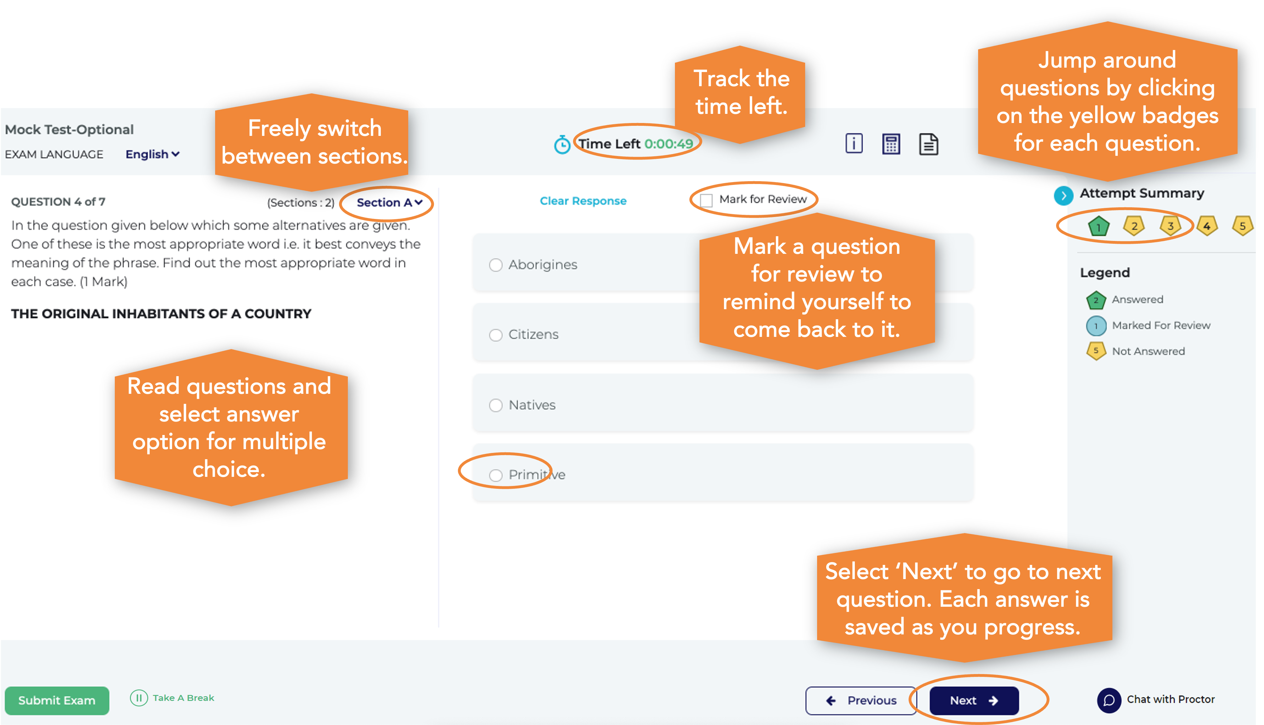 View of Multiple Choice