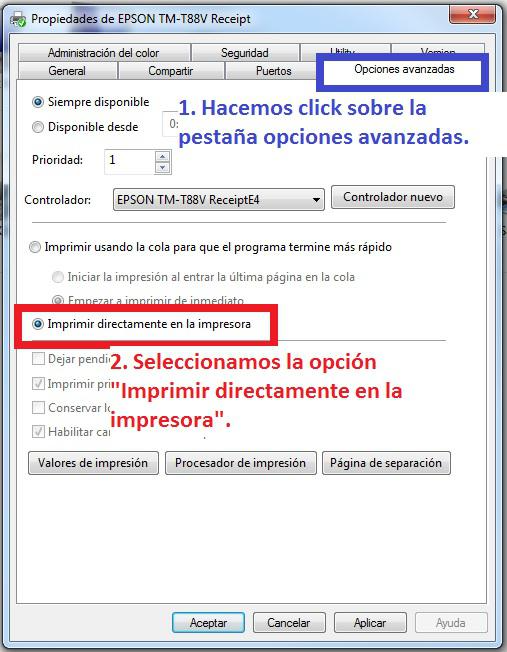 Instalación de una Impresora de tickets EPSON TM Series