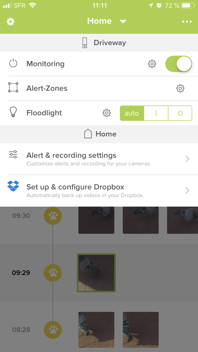 How does the floodlight on the Smart Outdoor Camera work?