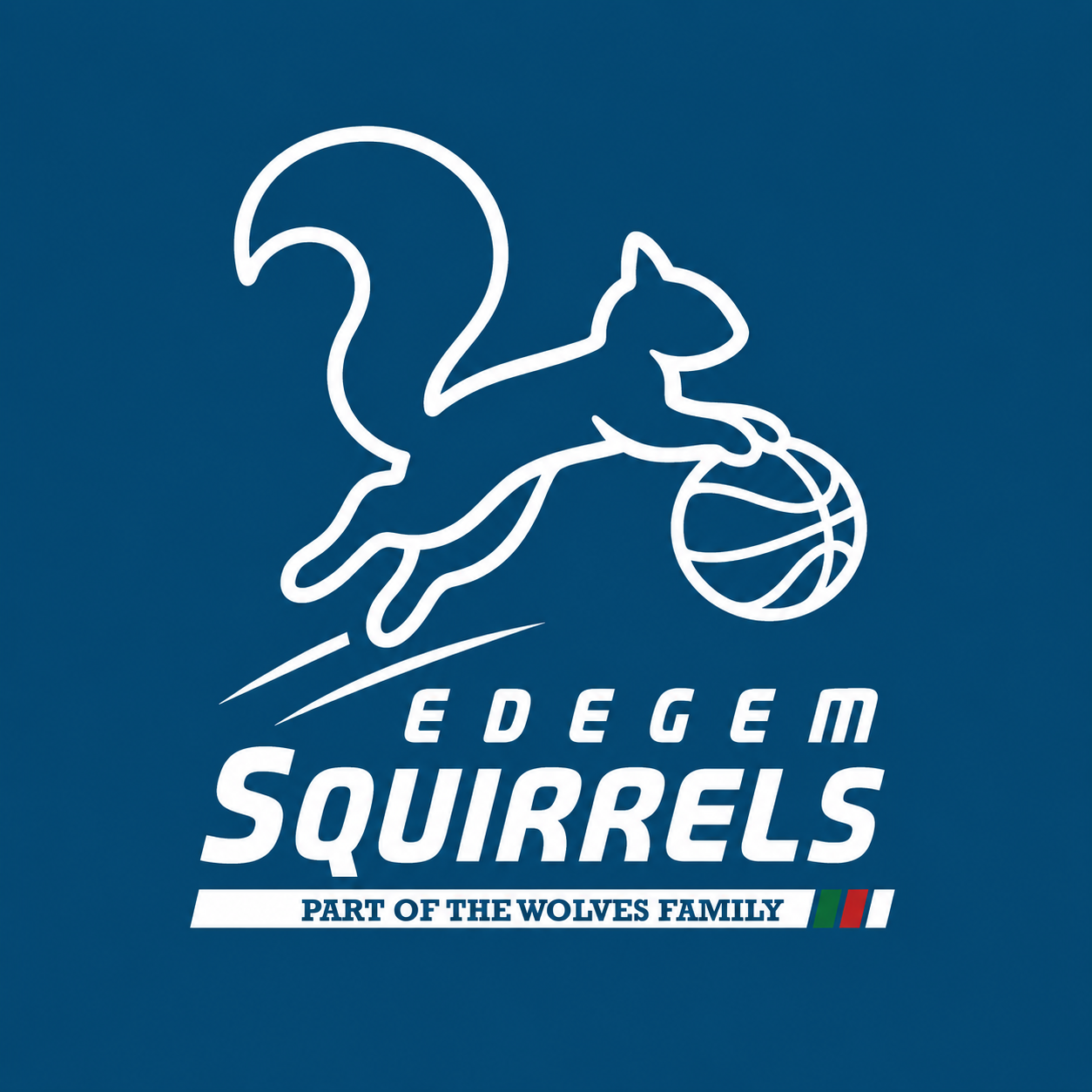Logo van Edegem Squirrels, onderdeel van de WOLVES FAMILY