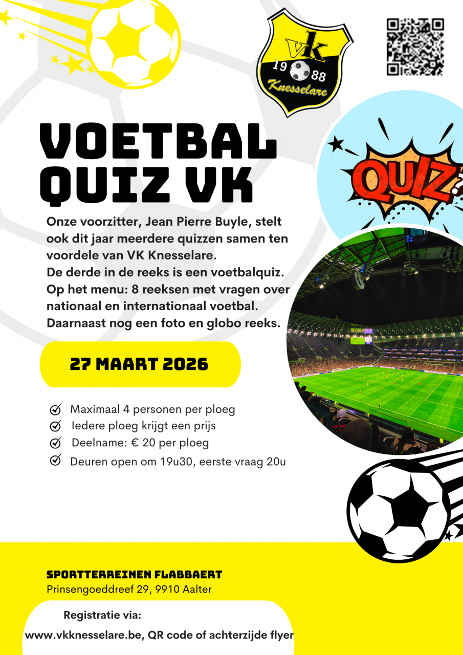 Inschrijven voetbalquiz