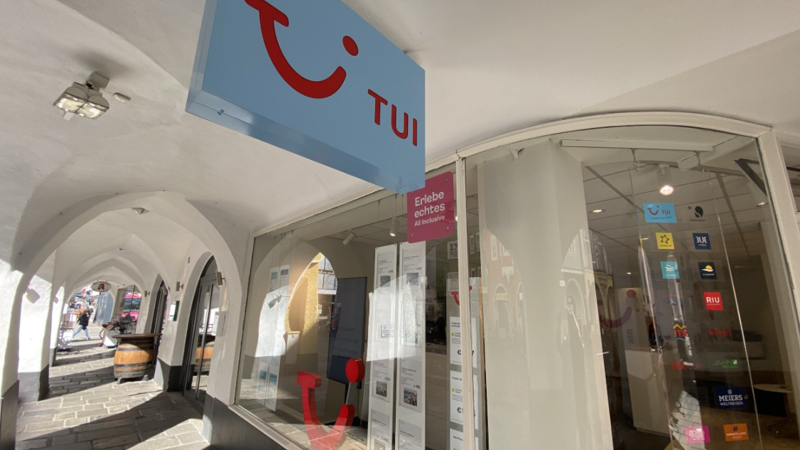 Die TUI in Rosenheim, Heilig-Geist-Straße in Rosenheim