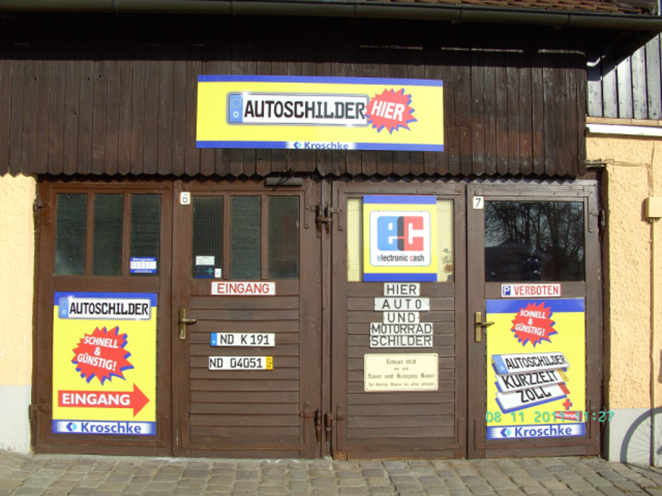 Kroschke Kfz Zulassungen und Kennzeichen, Fünfzehnerstraße in Neuburg an der Donau