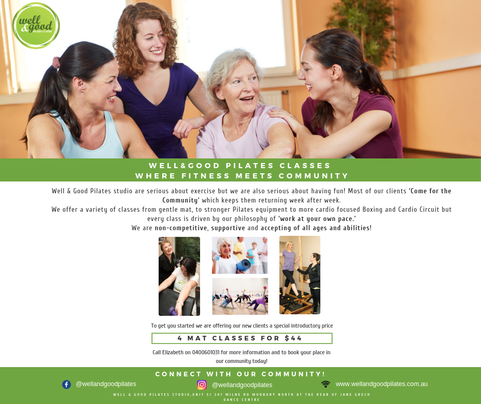 Well & Good Pilates Classes