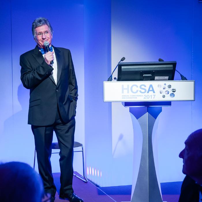 Hosting the annual NHS Health Awards in the Harrogate Conference Centre, North Yorkshire, 2017.