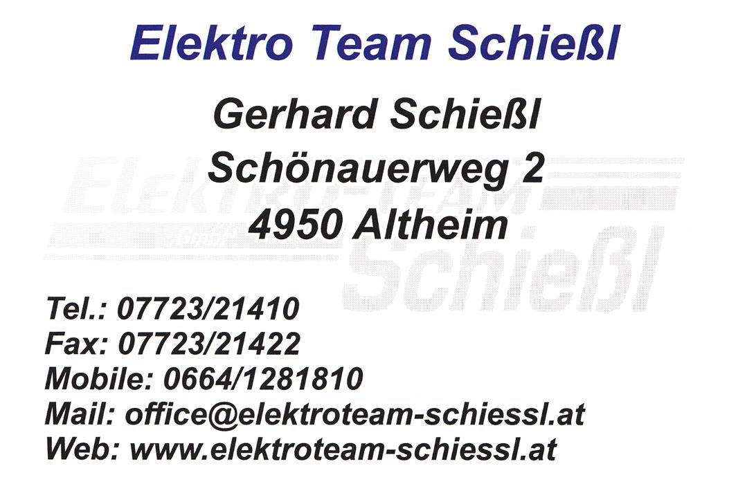 Elektroteam Schießl GmbH, Schönauerweg in Altheim
