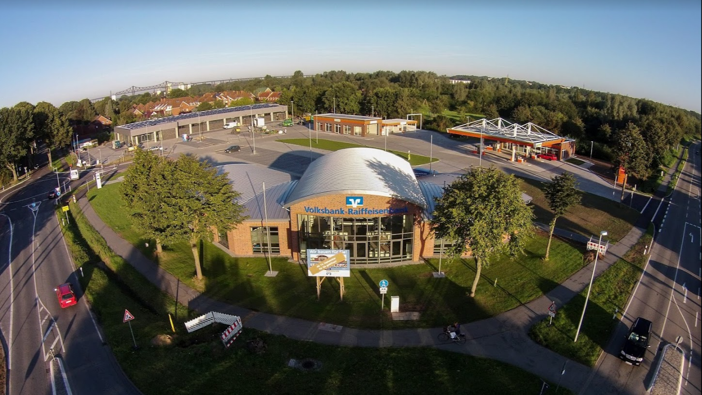 VR Bank Schleswig-Holstein Mitte eG, Geldautomat Osterrönfeld am Kreisel - Niederlassung VR Bank Schleswig-Mittelholstein, Kieler Straße in Osterrönfeld