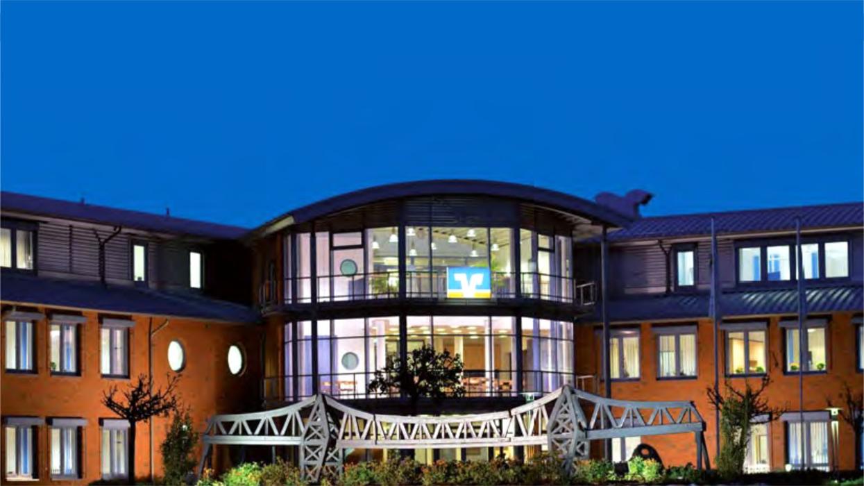 Verwaltungssitz Osterrönfeld, VR Bank Schleswig-Holstein Mitte eG, Niederlassung VR Bank Schleswig-Mittelholstein, Werner-von-Siemens-Straße in Osterrönfeld