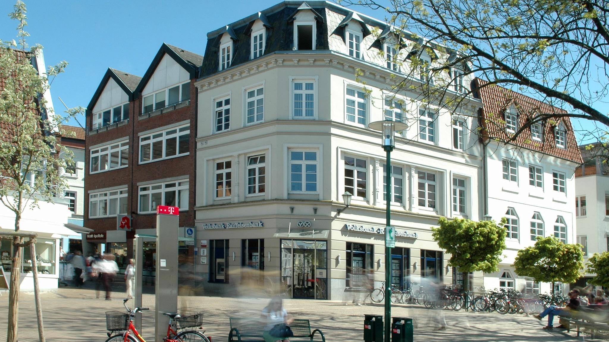 Geldautomat, VR Bank Schleswig-Holstein Mitte eG, Niederlassung VR Bank Schleswig-Mittelholstein, Schiffbrückenplatz in Rendsburg
