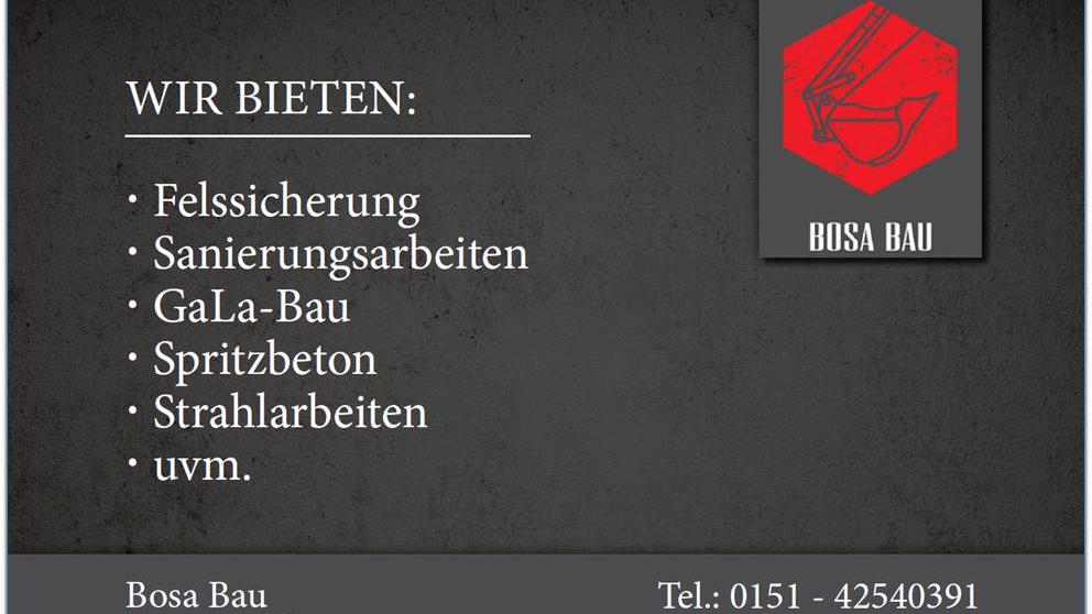 Bosa Bau, Emser Straße in Frücht