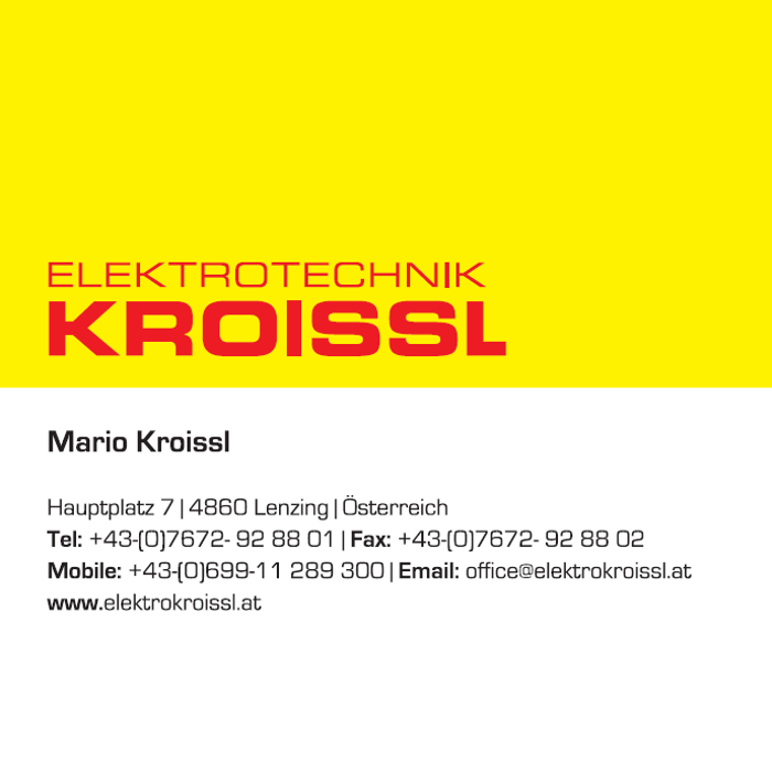 Elektrotechnik Kroissl in Lenzing