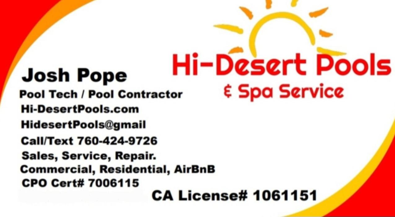 Hi-Desert Pools & Spa Service - Yucca Valley, CA