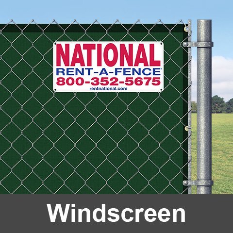 Temporary Fence with Windscreen or privacy screen from National Construction Rentals