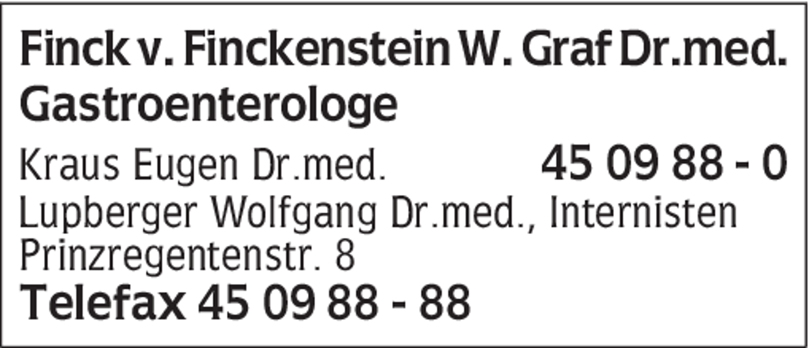 Bild zu Dr. med. Wolfram Graf Finck von Finckenstein in Augsburg Bild zu Dr. med. Wolfram Graf Finck von Finckenstein in Augsburg