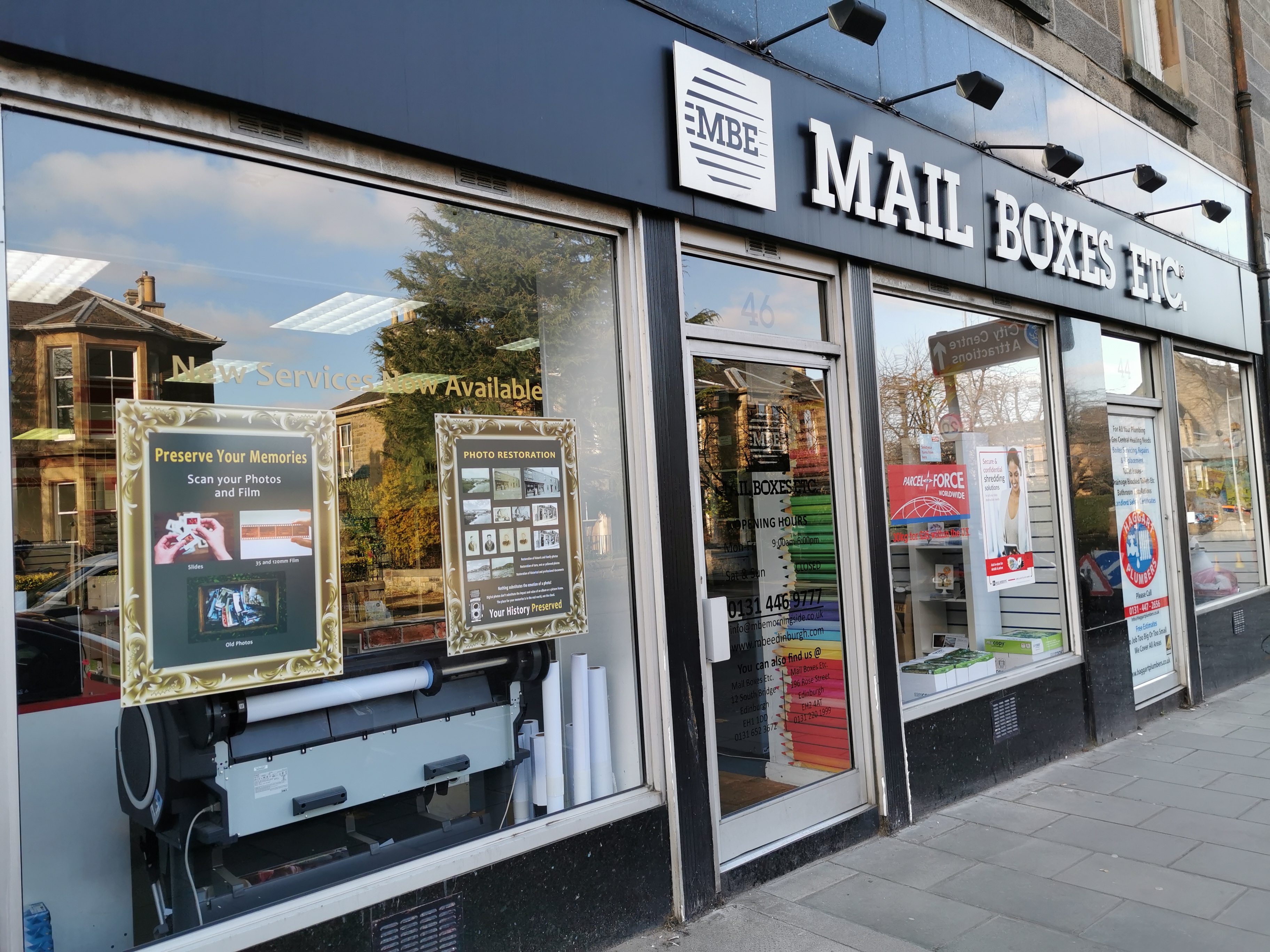 Mail Boxes Etc. Morningside Edinburgh 01314 469777