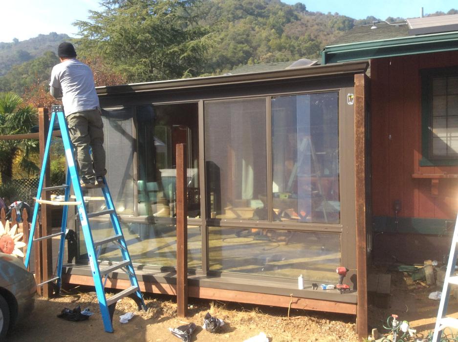 Series 230 Sun and Stars, Four Seasons Sunrooms, GDM Construction, exterior, Progress photos