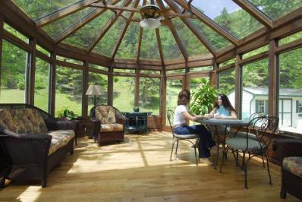 GDM Construction, Four Seasons Sunrooms, ConservaGlass windows, ConservaGlass roof system, Engineered wood interior