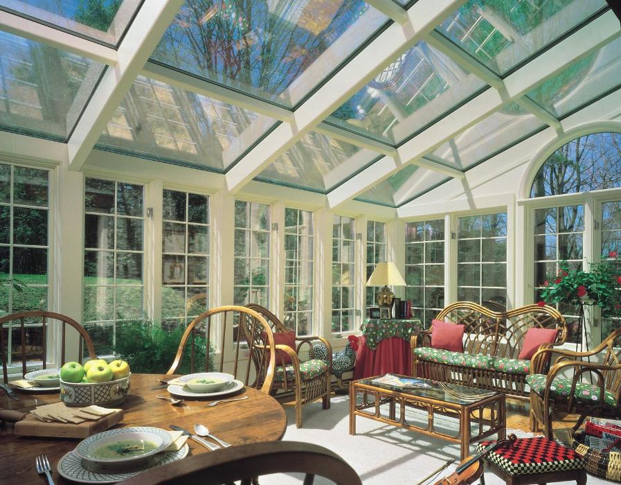 GDM Construction, Four Seasons Sunrooms, French doors, door and window grids, engineered wood interior