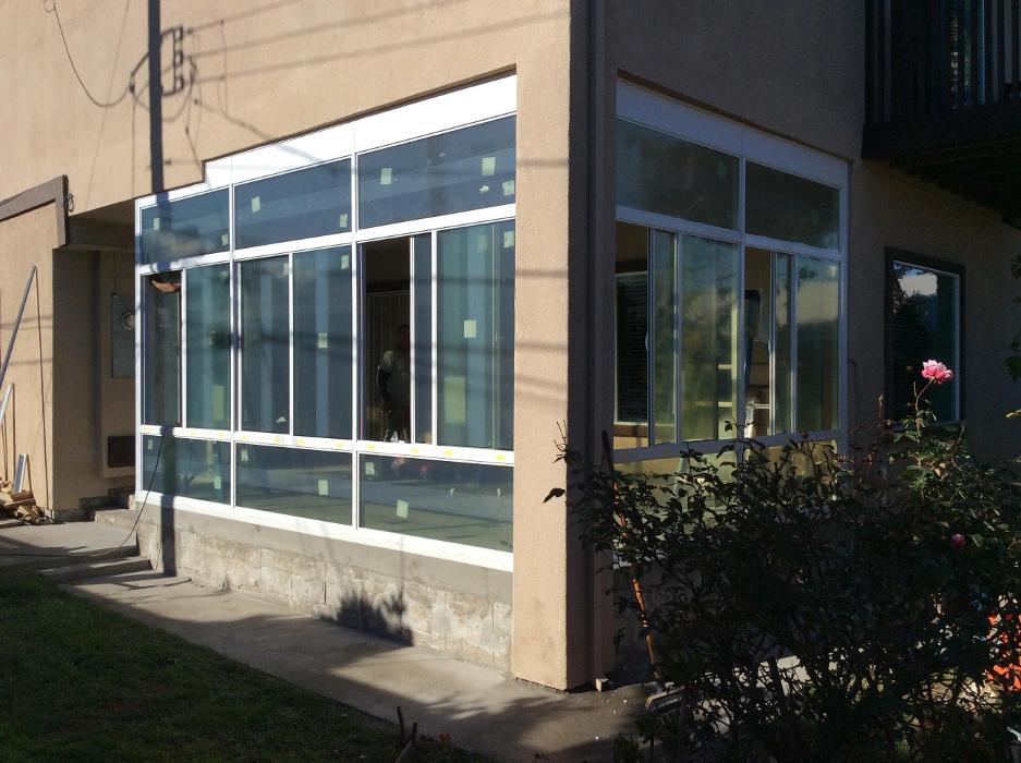Four Seasons Sunrooms, GDM Construction, walls under, exterior, Progress photos