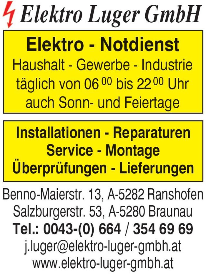 Elektro Luger GmbH, Salzburger Straße in Braunau am Inn